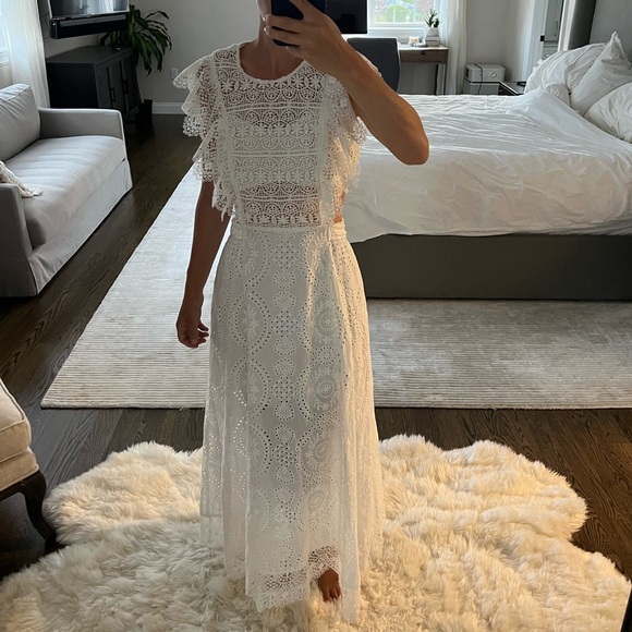 Nightcap Lace Eyelet Apron Front Dress - Picture 2 of 4